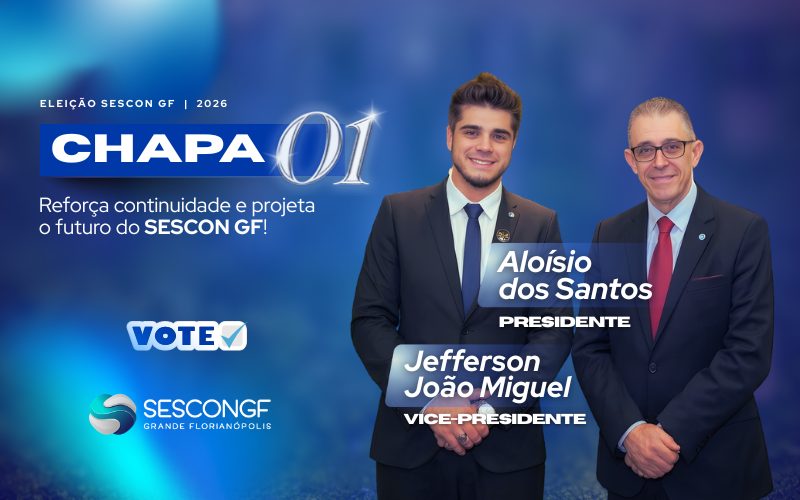 Eleição do SESCON GF vai ser realizada no dia 26/03, definindo a diretoria para o biênio 2026/2028