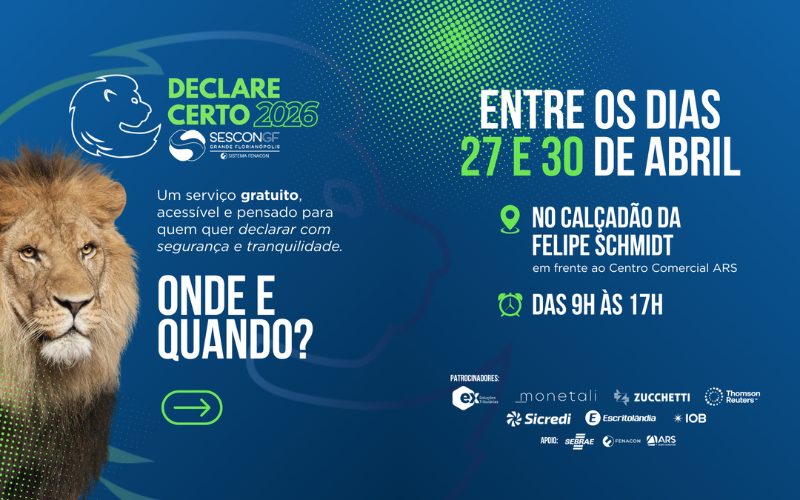 Declare Certo 2026 vai ser realizado entre os dias 27 e 30 de abril no Calçadão de Florianópolis